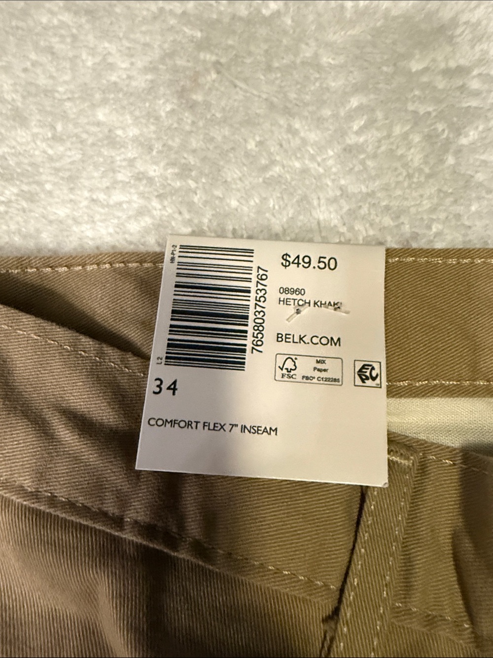 Saddlebred Men's Brown/Tan Flat-Front Shorts - Picture 8 of 8